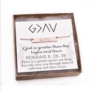 COPY - God is greater than the highs and lows necklace.